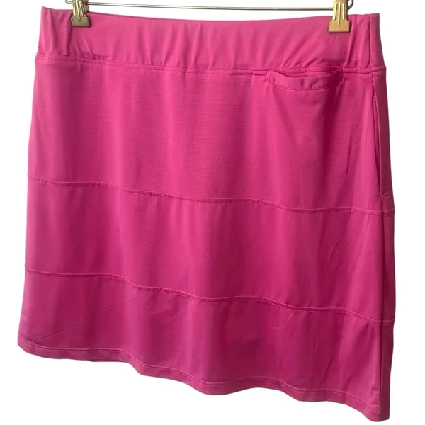 Court‎ Haley Tiered Mesh Pink Skort Athletic Tennis Golf Feminine Preppy L - Image 6