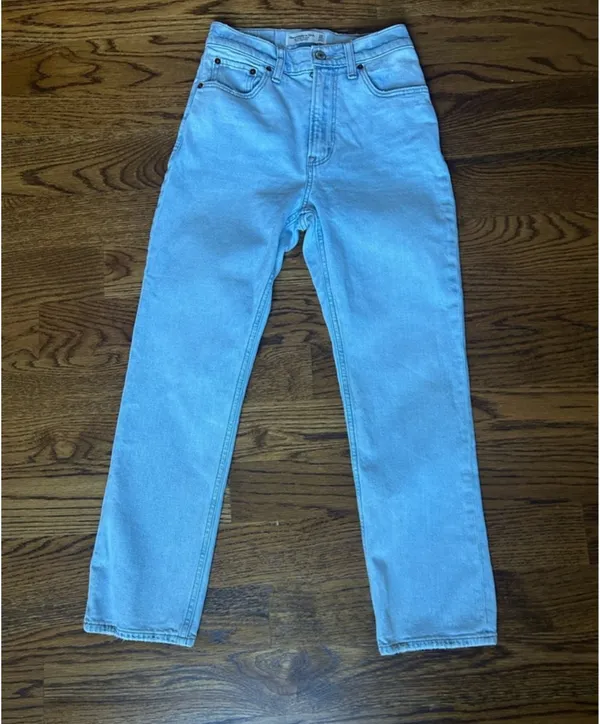 Abercrombie Ankle Straight High-Rise Curve Love Jeans size 24 - Image 2