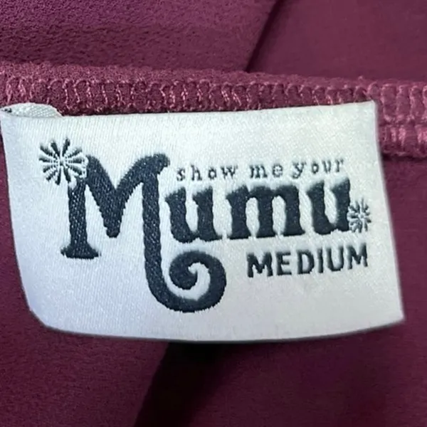 Show Me Your Mumu Purple Chiffon Strapless Ruffles Tube Shirt Blouse Top Size M - Image 3