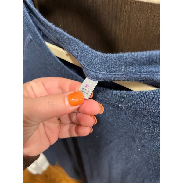 Women's Athleta blue Long Sleeve Criss‎ Cross Midi Dress Size XL - Image 3