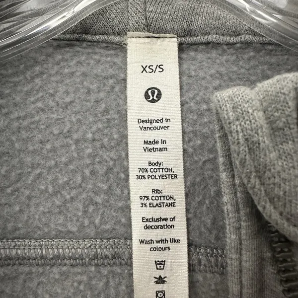 Lululemon Scuba Oversized Half Zip Hoodie Heathered Core Medium Grey W XS Small - Image 5