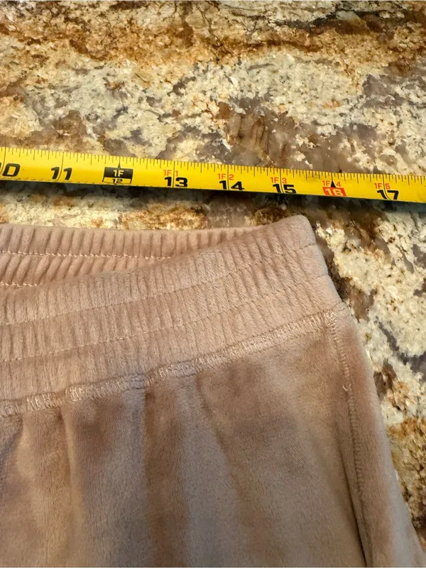 SKIMS Velour Wide Leg Pants Size Large L Color Beige - Image 10