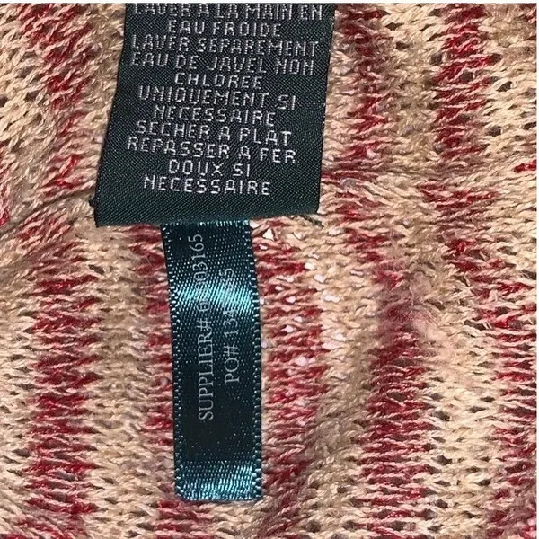 Lauren Ralph Lauren Sweater Womens Small Red Blue‎ Striped Linen Blend Nautical - Image 8