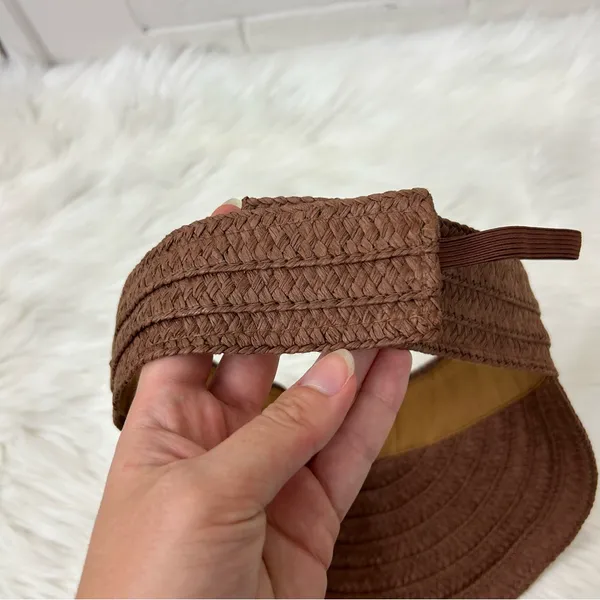 Torrid Packable Brown Woven Sun Visor Size M/L - Image 7