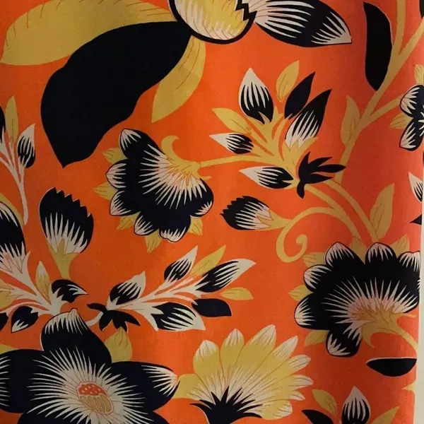 J Crew Tropical Silk Hibiscus Coral Twist Back Sundress - Image 5