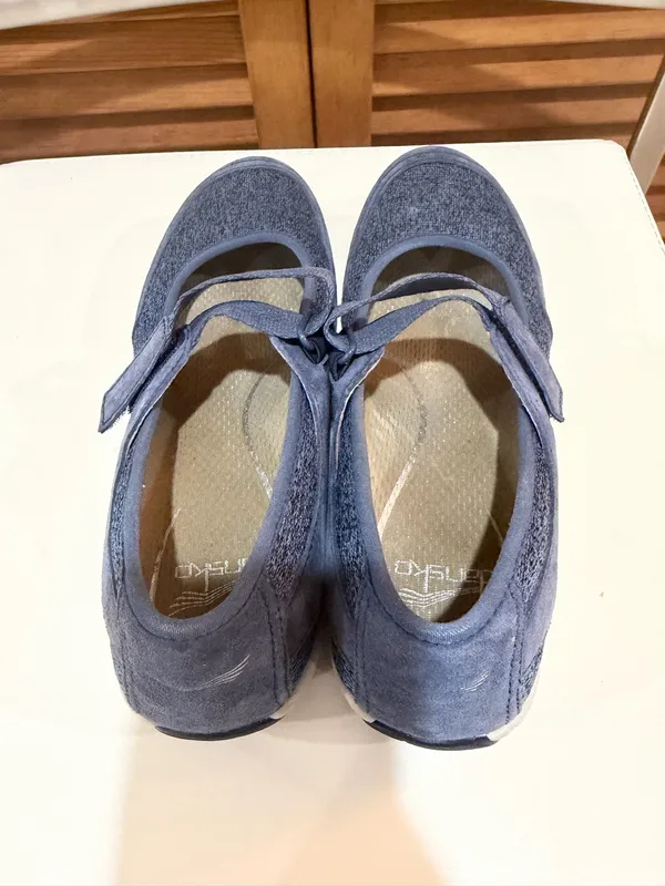 Dansko Hennie Blue Suede Mary Jane Comfort Shoes 37 US 6.5 - Image 5