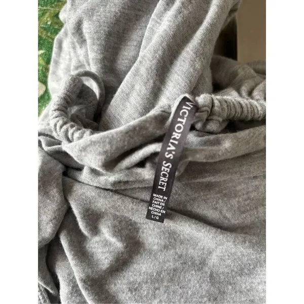 Victoria's Secret Women's Grey Sleeveless Drawstring Midi Dress Size L - Image 2