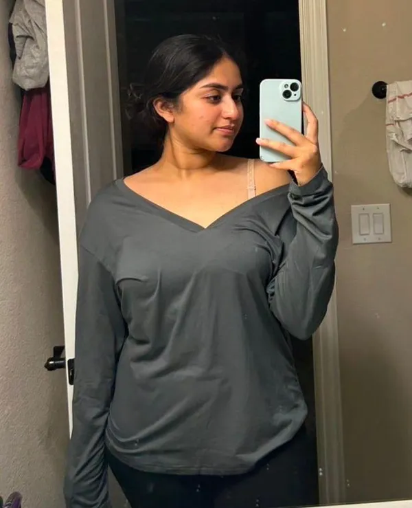 SheIn Long sleeve V Neck Shirt - Image 2