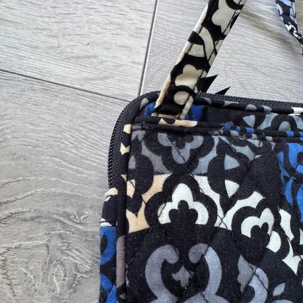 Vera Bradley Canterberry Cobalt Mini Hipster Quilted Cotton Crossbody Bag - Image 7