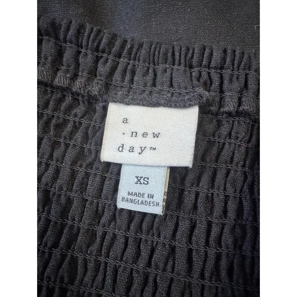 A New Day Black‎ Sleeveless Midi Dress XS Smocked Back - Image 6