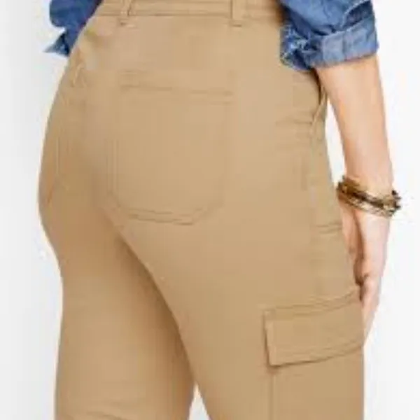 Talbots Cargo Pants Womens‎ Size 6 Beige Khaki Slim Straight Leg Utility - Image 5