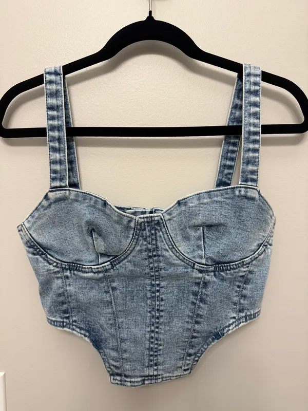 Denim Bustier Blue - Image 2