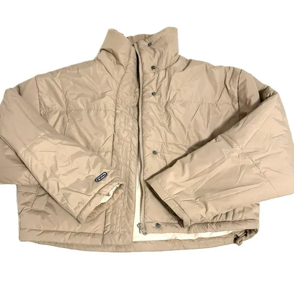 THE FIFTH LABEL Designer Beige Puffer Jacket Women’s Sz S Coat Trendy Fit - Image 9