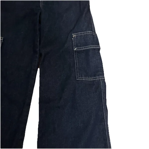 Lee Women's High Rise A-Line Cargo Jeans‎ Pants Size 25 Baggy Rave 90s Wide Leg - Image 7