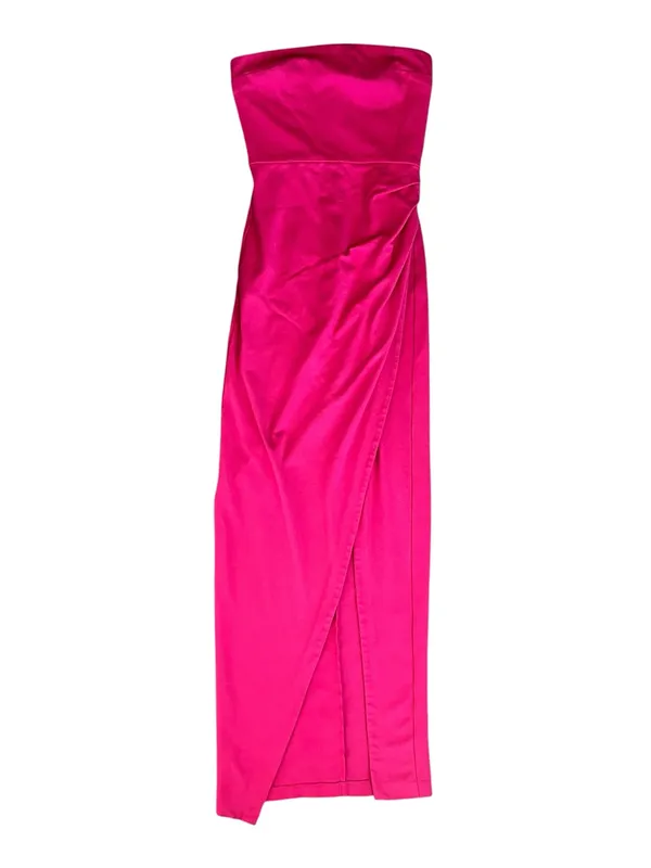NBD Revolve Women’s Lucilda Strapless Bodycon Gown Hot Pink Maxi Dress - Image 2