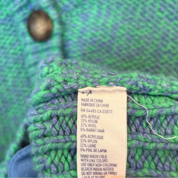 American Eagle Green Marled‎ Knit Button Front Cardigan Size Small - Image 7