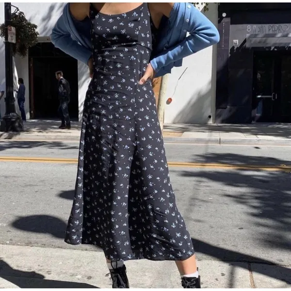 Brandy Melville Colleen Ditsy Blue Floral Midi Tank Dress 90s 2000s Soft Grunge - Image 6