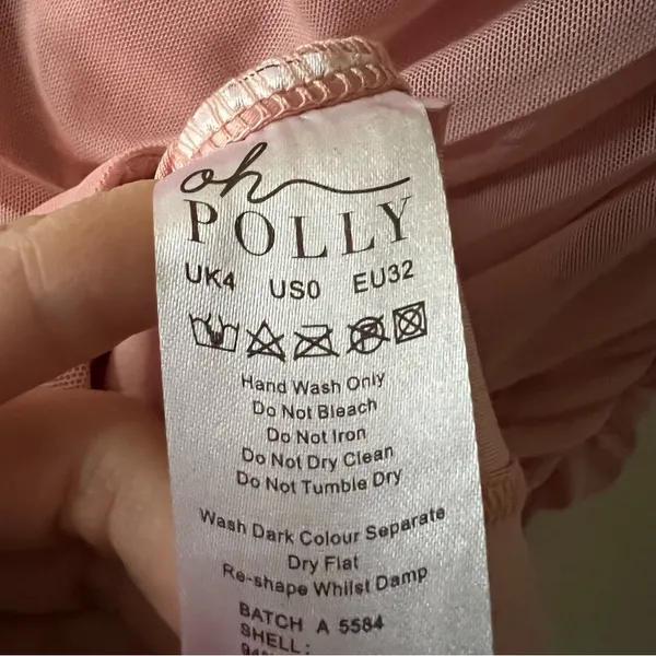 Oh Polly CORSICA Embellished Strap Cut Out Midi Dress in Rose size 0 - Image 5