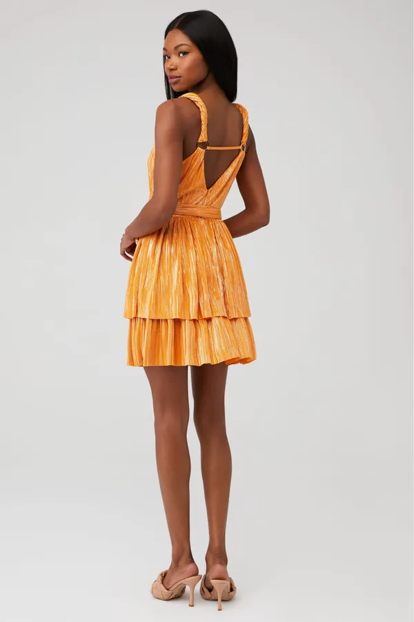 Sabina Musayev Alma Mini Dress in Mandarin orange - Image 3