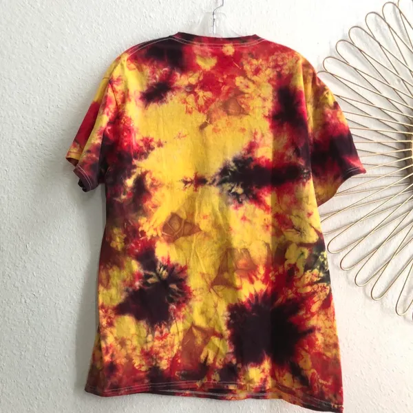 Authentic Naruto red orange yellow tie dye 100% cotton graphic t-shirt-L #grunge #streetwear Measurement in pics - Image 2