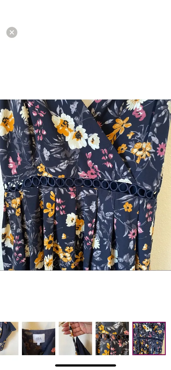 Floral Blue Midi Dress - Image 11
