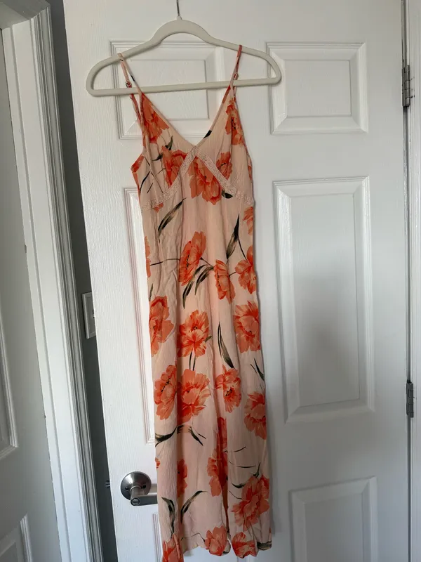 Summer midi dress Orange - Image 3