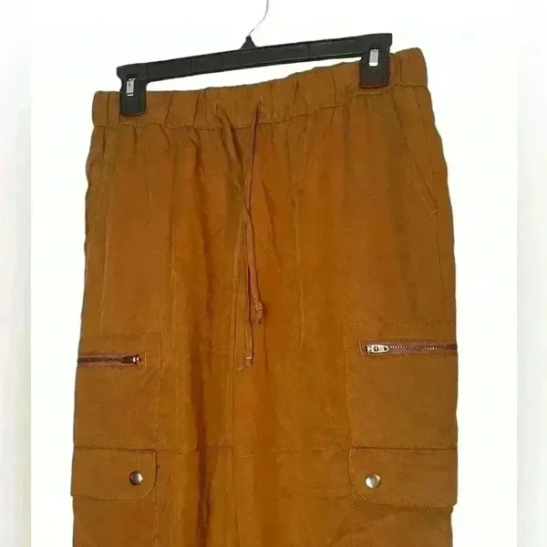 Banana Republic Tencel Cargo Jogger Pant Deep Camel XS Comfy Soft‎ Relaxed - Image 6