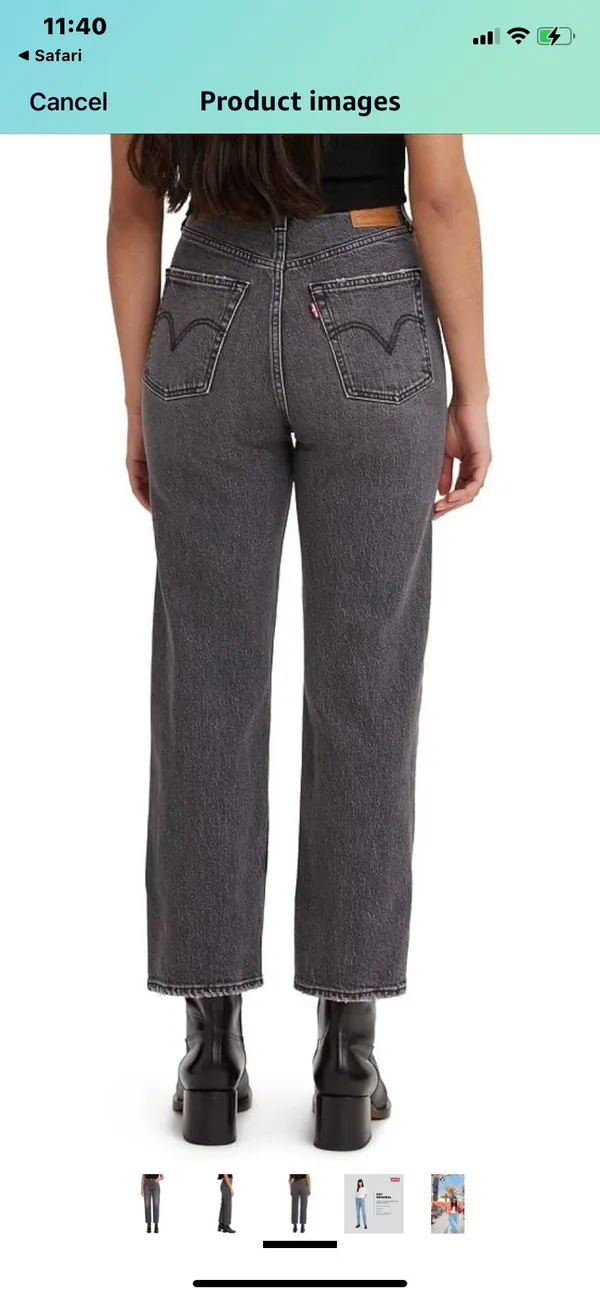 Straight Leg Black Levi’s Jeans - Image 5