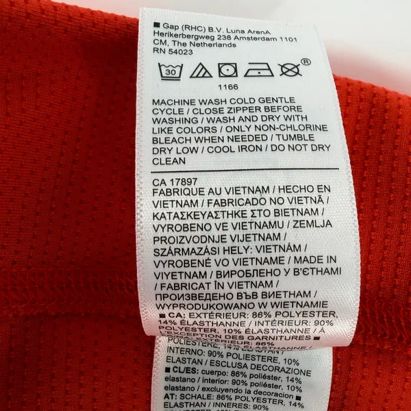 Athleta Orange Expedition Skort Dress Zip Front Travel Athletic Pockets Size 10 - Image 12