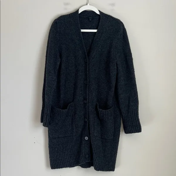 COS Longline Cardigan Sweater with Pockets Chunky Knit Wool Blend‎ Sz Small - Image 2