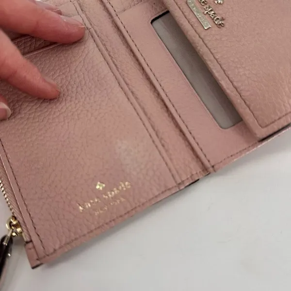 Kate Spade Blush Pink Neutral Leather‎ Tri-Fold Wallet - Image 7