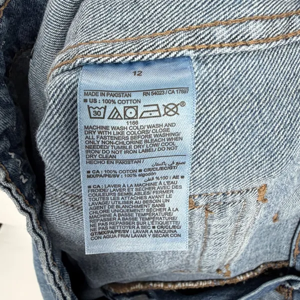 Old Navy Drapey Denim High Rise Baggy Wide Leg Jeans Size 12 Blue Medium Wash - Image 4