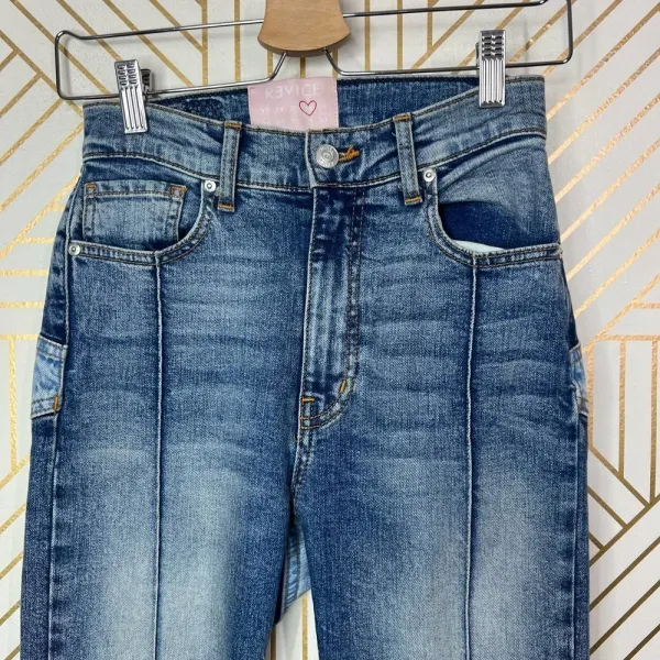 Revice Venus Crop Star Jeans in‎ Stargazer Medium Wash Blue Size 26 - Image 3