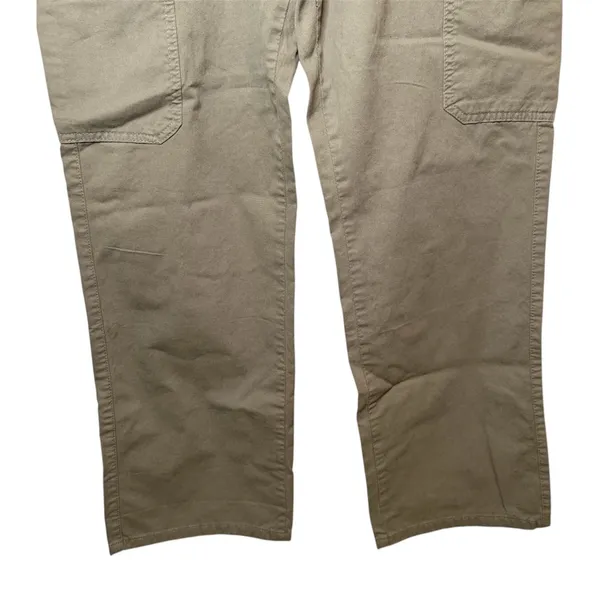 Zara Olive Green Cargo Pants Utility‎ Workwear Straight Leg Cotton Pockets Sz 8 - Image 4