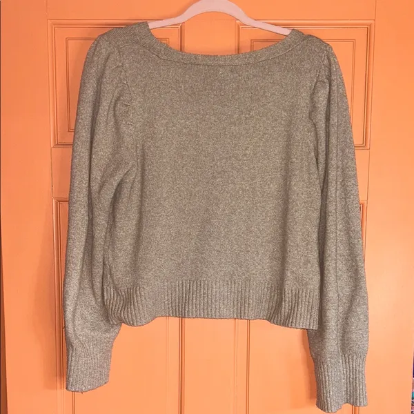 Wilfred Taupe Love Fire Button-Up Crop Cardigan - Image 4