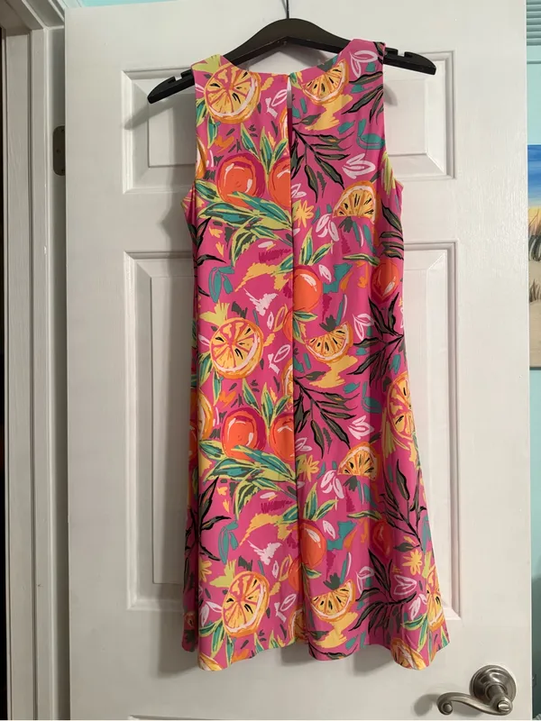 Papagallo Citrus Printed Sleeveless Dress - Image 3
