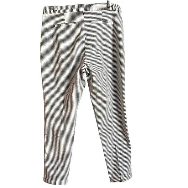 Adrianna Papell Women's 10 Straight Leg‎ Pinstripe Dark Grey/White Work Pants - Image 4