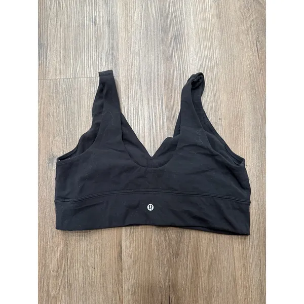 Lululemon‎ Align V-Neck Bra *Light Support, A/B Cup Size 14 Black - Image 2