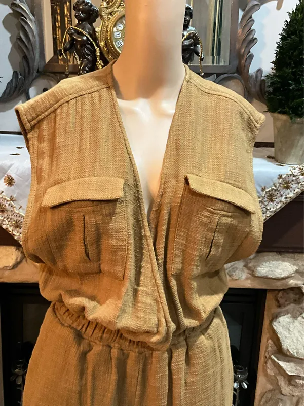 Free People utility sleeveless cropped leg jumpsuit - Image 2