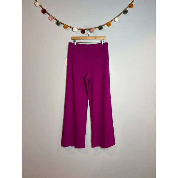 NWT Happily Grey magenta wide leg split leg trouser pants - Image 2