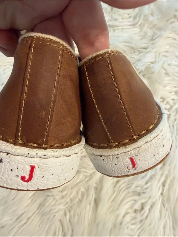Justin Boots Brown Leather Slip-On Loafers with White Midsoles size 8 BNWOT - Image 7