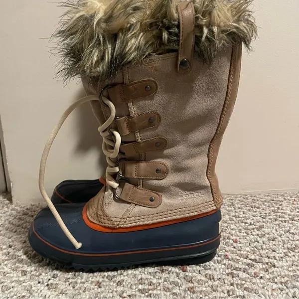 Sorel Joan Of Arctic Tan Waterproof Lined Shearling Winter Boots- Size 7 - Image 2