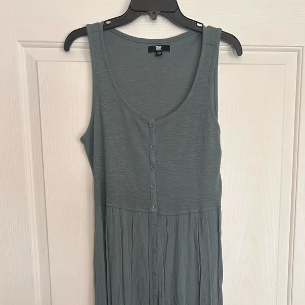 Frye Button Front Cotton Midi Dress - Image 2