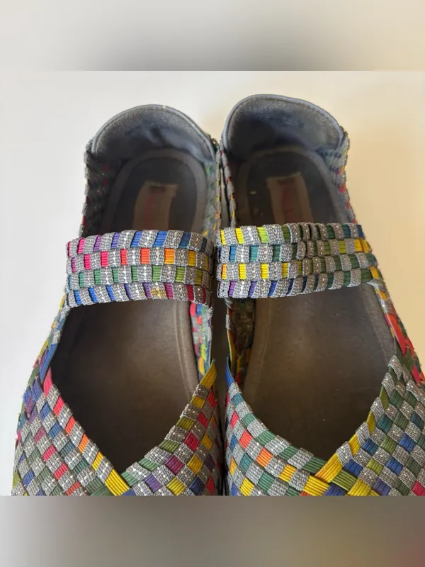 Baretraps Ideena Woven Rainbow Multicolored Mary Jane Flats 7.5 US - Image 6