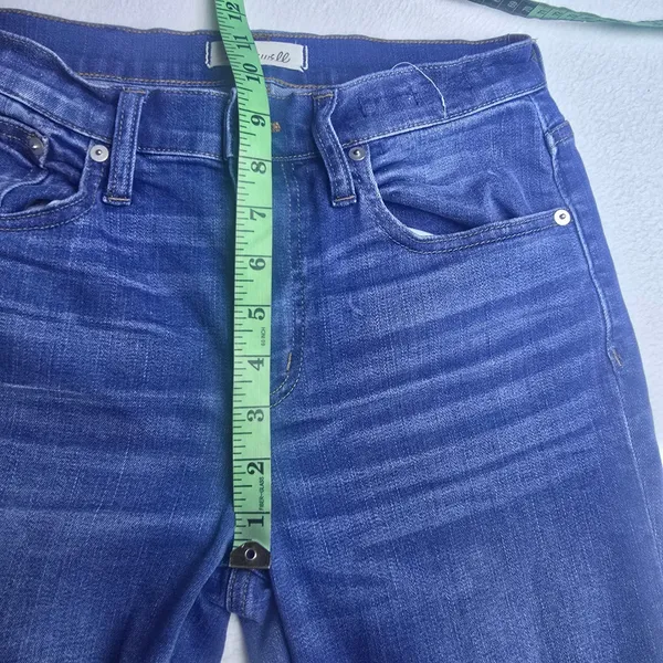Madewell -1104 Cali‎ Demi-Boot High Rise Jeans Blue Raw Hem J0284 Size 26 - Image 9