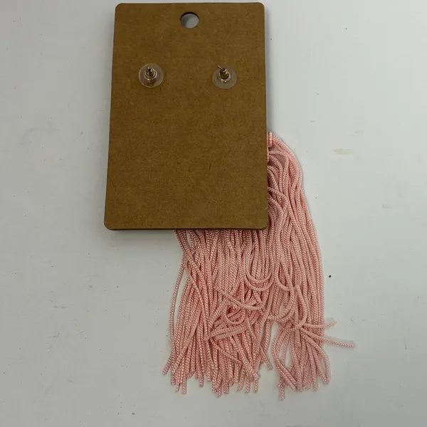 Gypsy South Pink Tassel Statement Drop Earrings Gold Tone Boho Fringe‎ New - Image 4