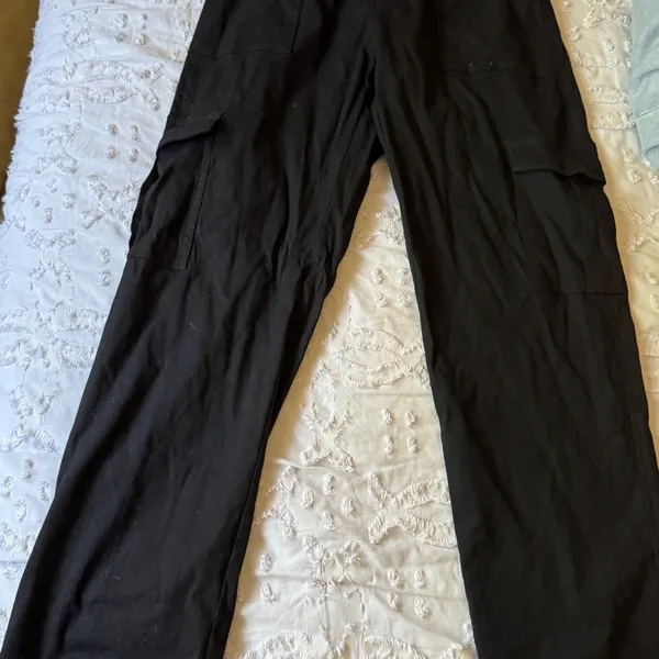 LEPUNUO S BLACK CARGO PANTS - Image 4
