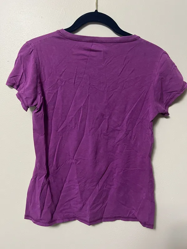 Cariloha bamboo Purple Tee Shirt - Image 3