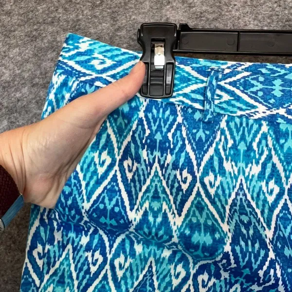 MICHAEL KORS Women’s Pants 14 Blue Ikat Print Straight Leg Stretch Zip Pockets‎ - Image 12