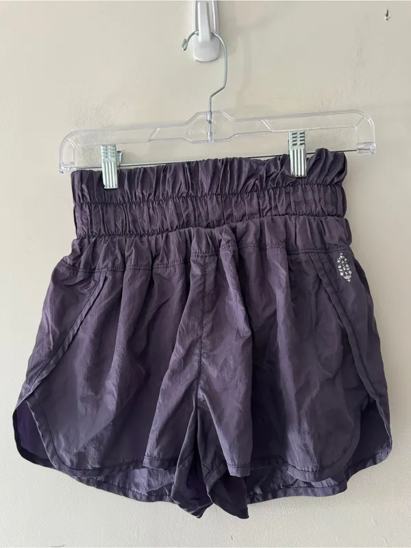 Free People Movement The Way Home Shorts Womens Purple Sporty Athletic‎ Casual - Image 2